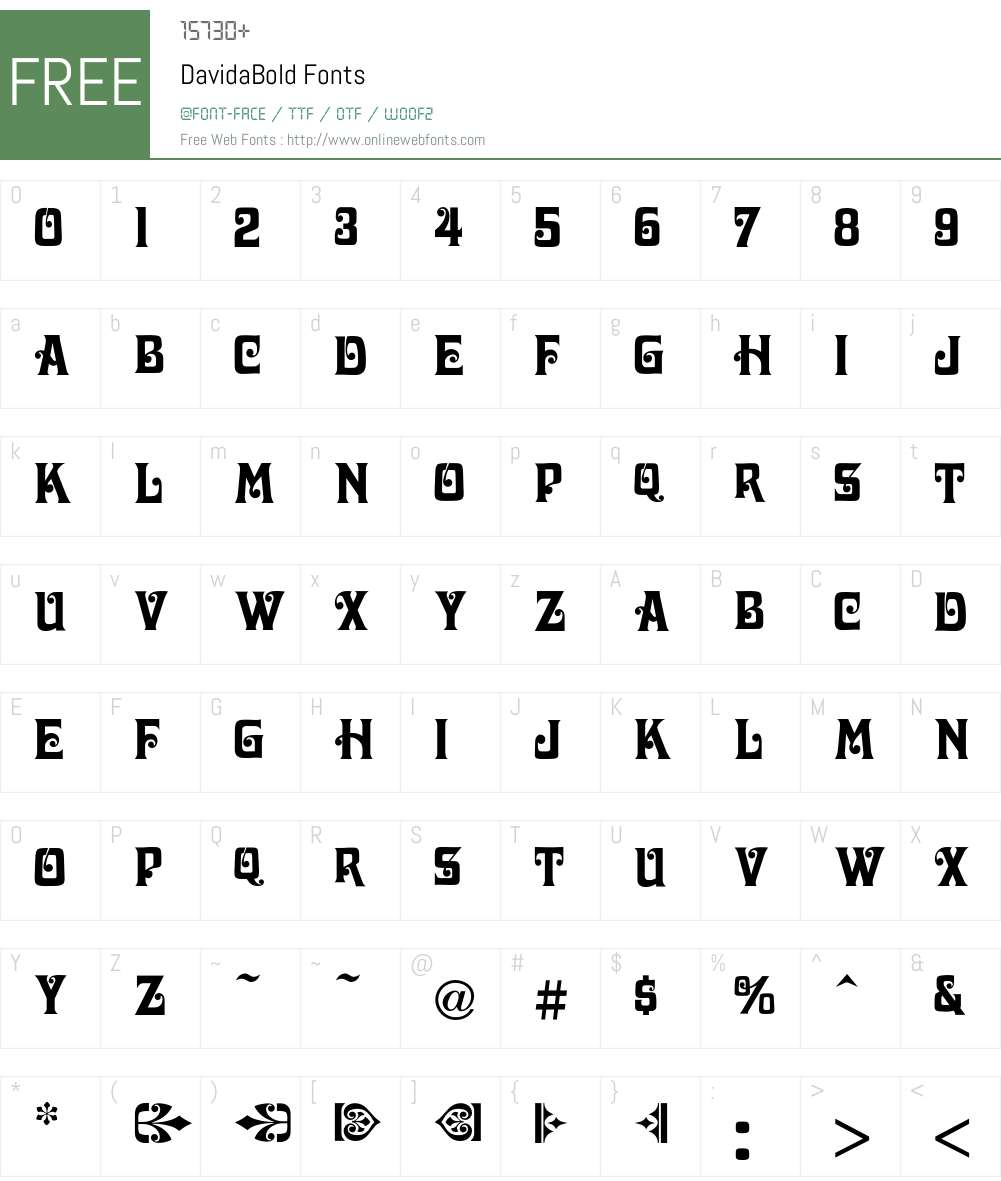Davida Font Screenshots