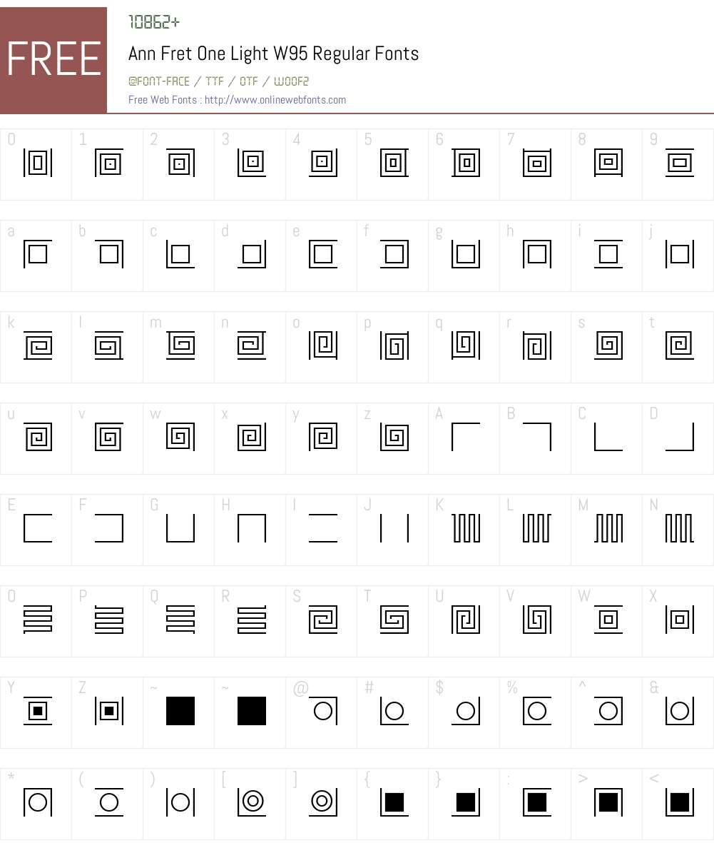 Ann Fret One Light Font Screenshots