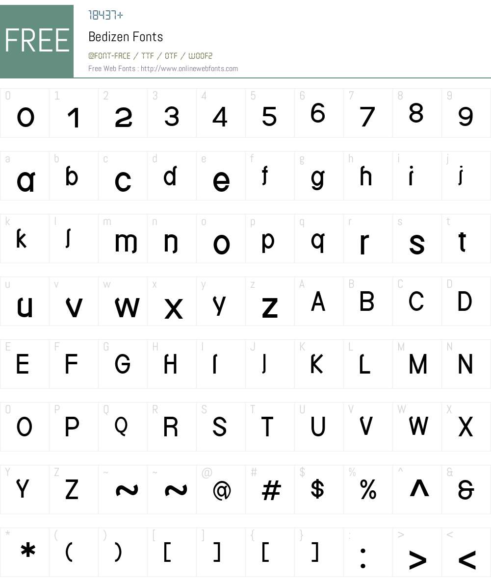 Bedizen Font Screenshots