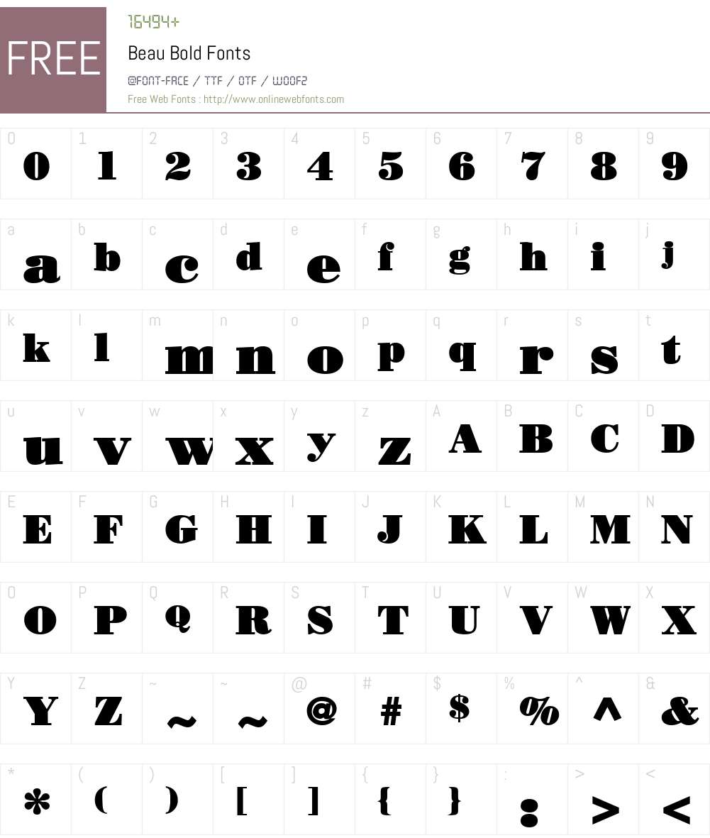 Beau Font Screenshots