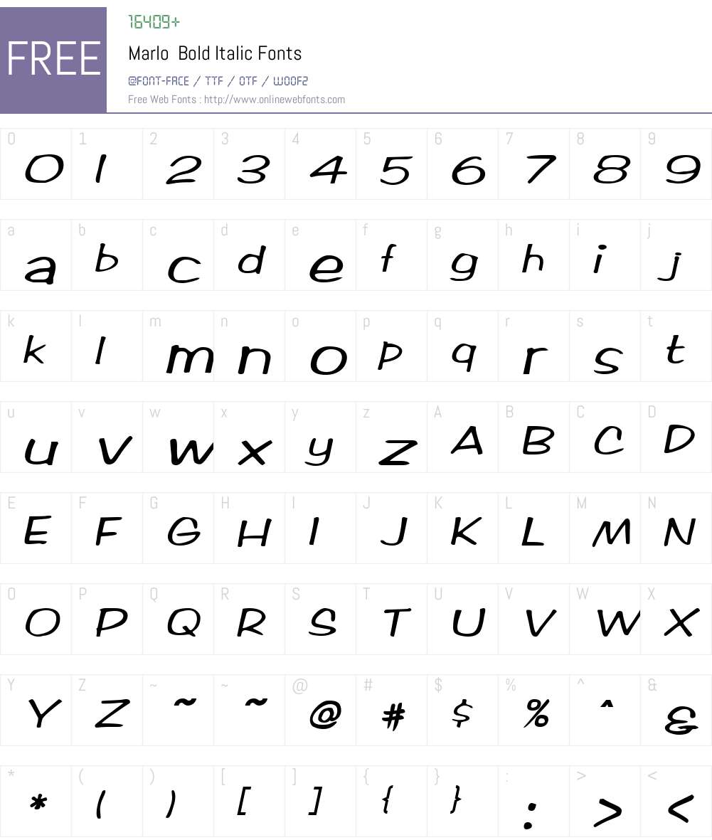 Marlo Font Screenshots