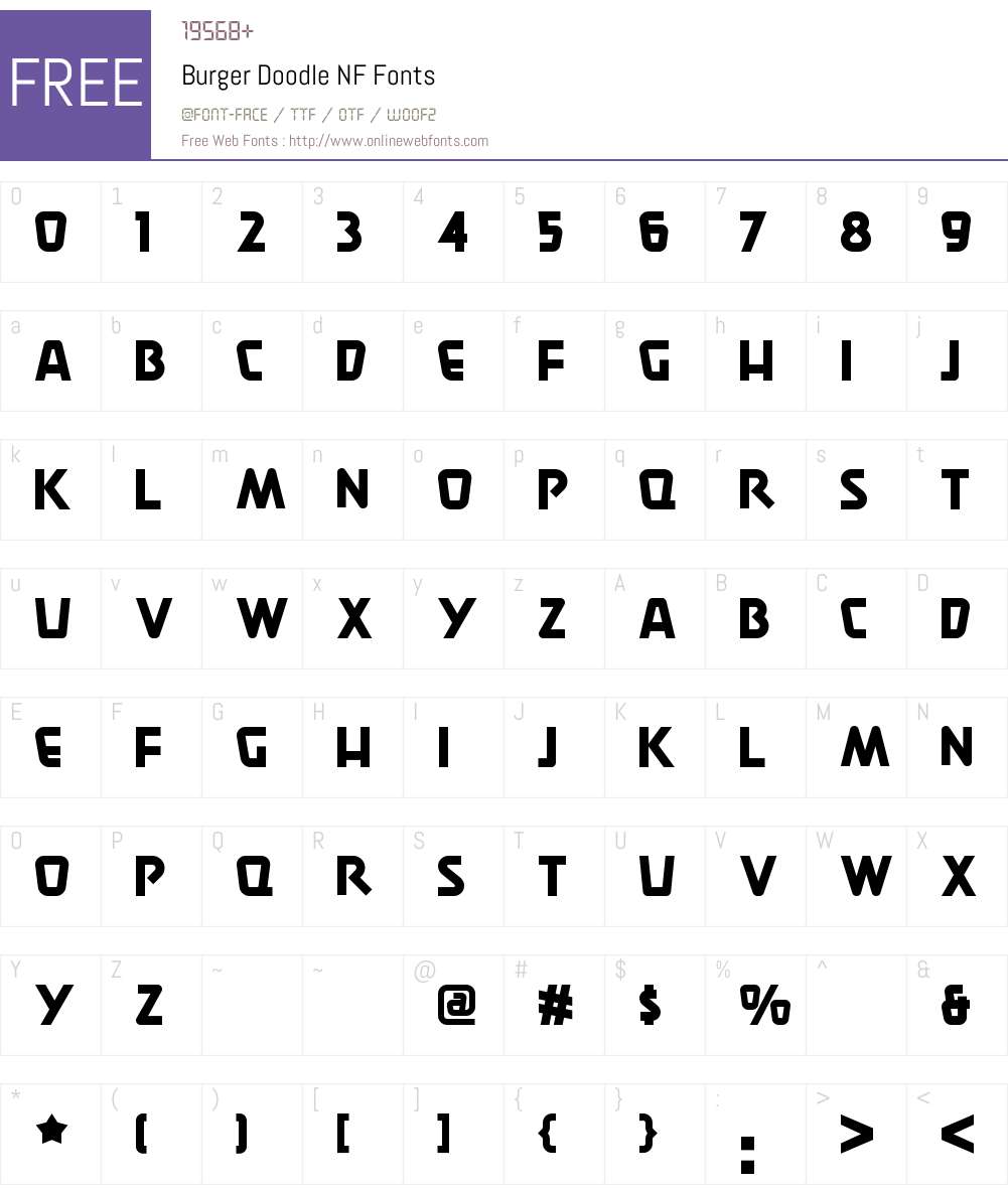 Burger Doodle NF Font Screenshots