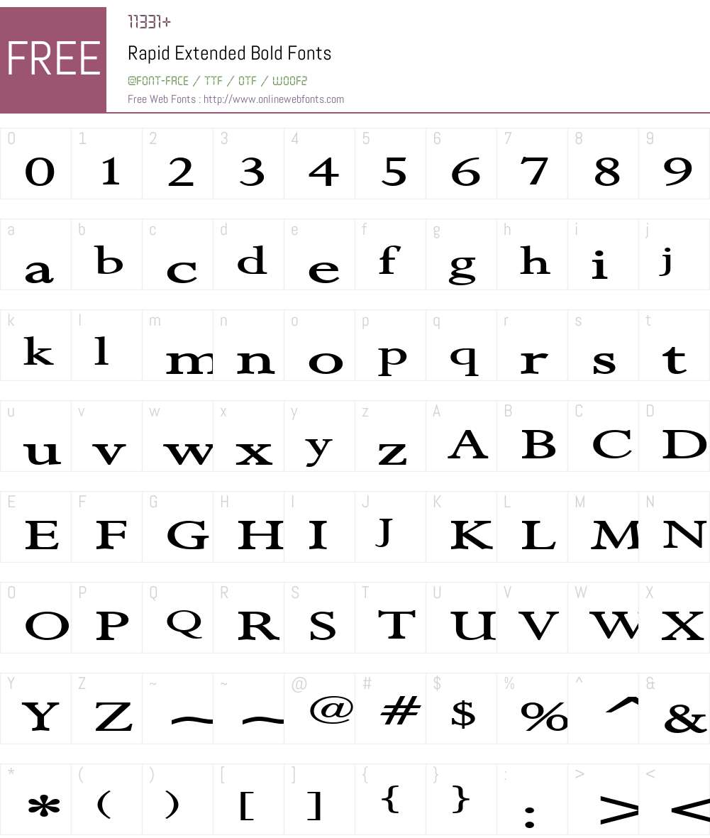 Rapid Extended Font Screenshots