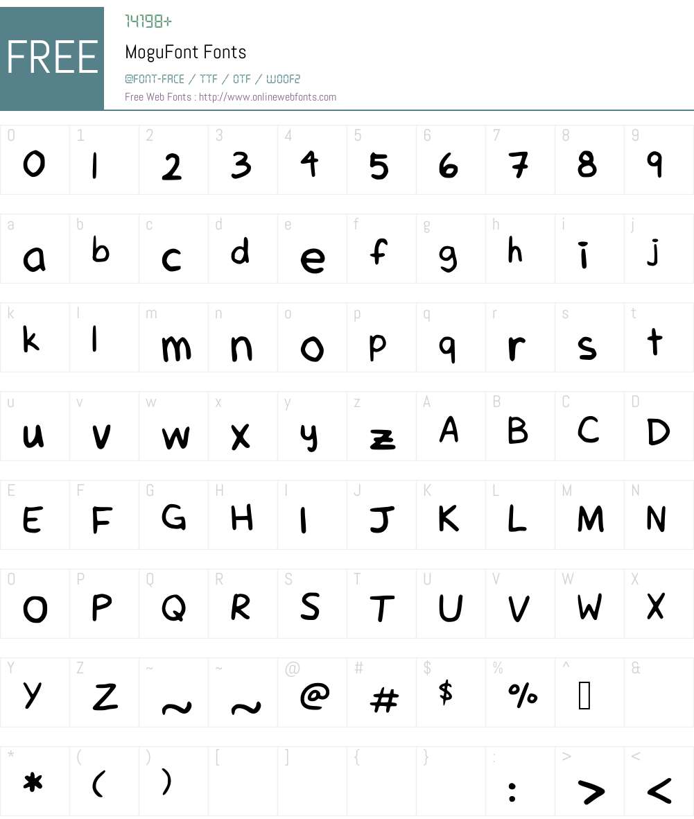 MoguFont Font Screenshots