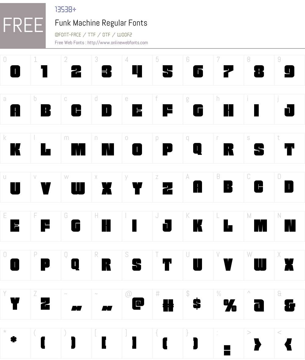 Funk Machine Font Screenshots