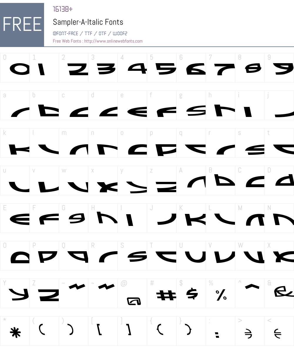 Sampler Font Screenshots