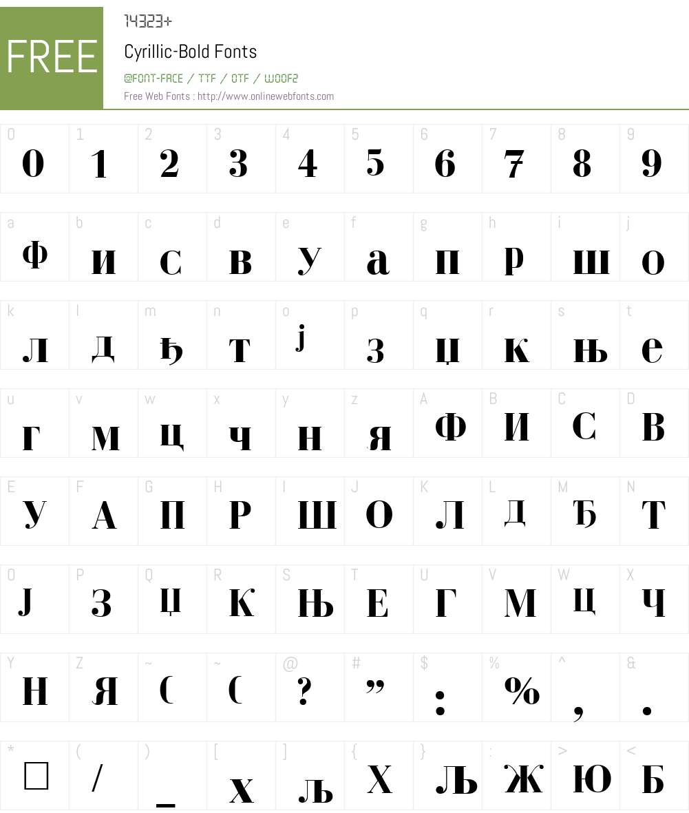 Cyrillic Font Screenshots