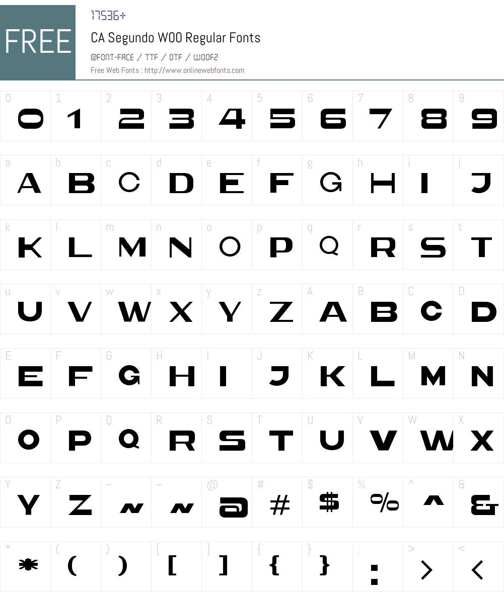 CASegundoW00-Regular Font Screenshots