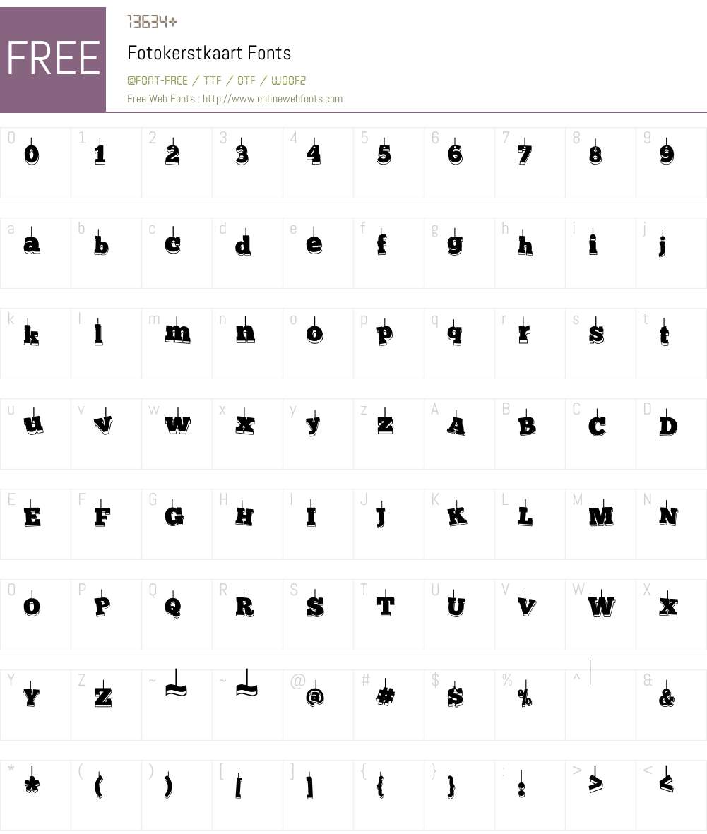Fotokerstkaart Font Screenshots