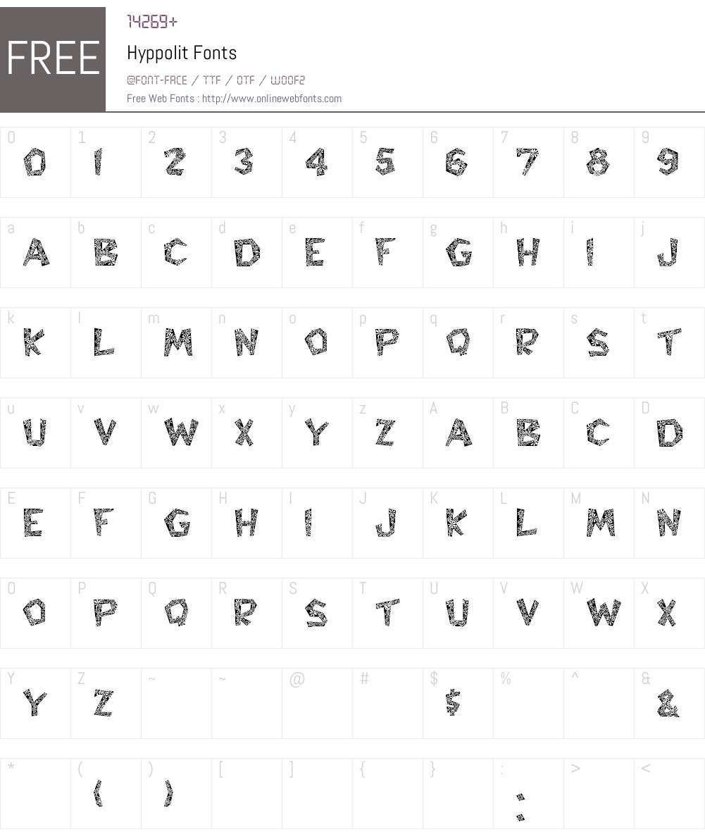 Hyppolit Font Screenshots