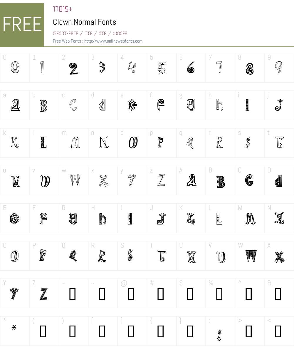 Clown Font Screenshots