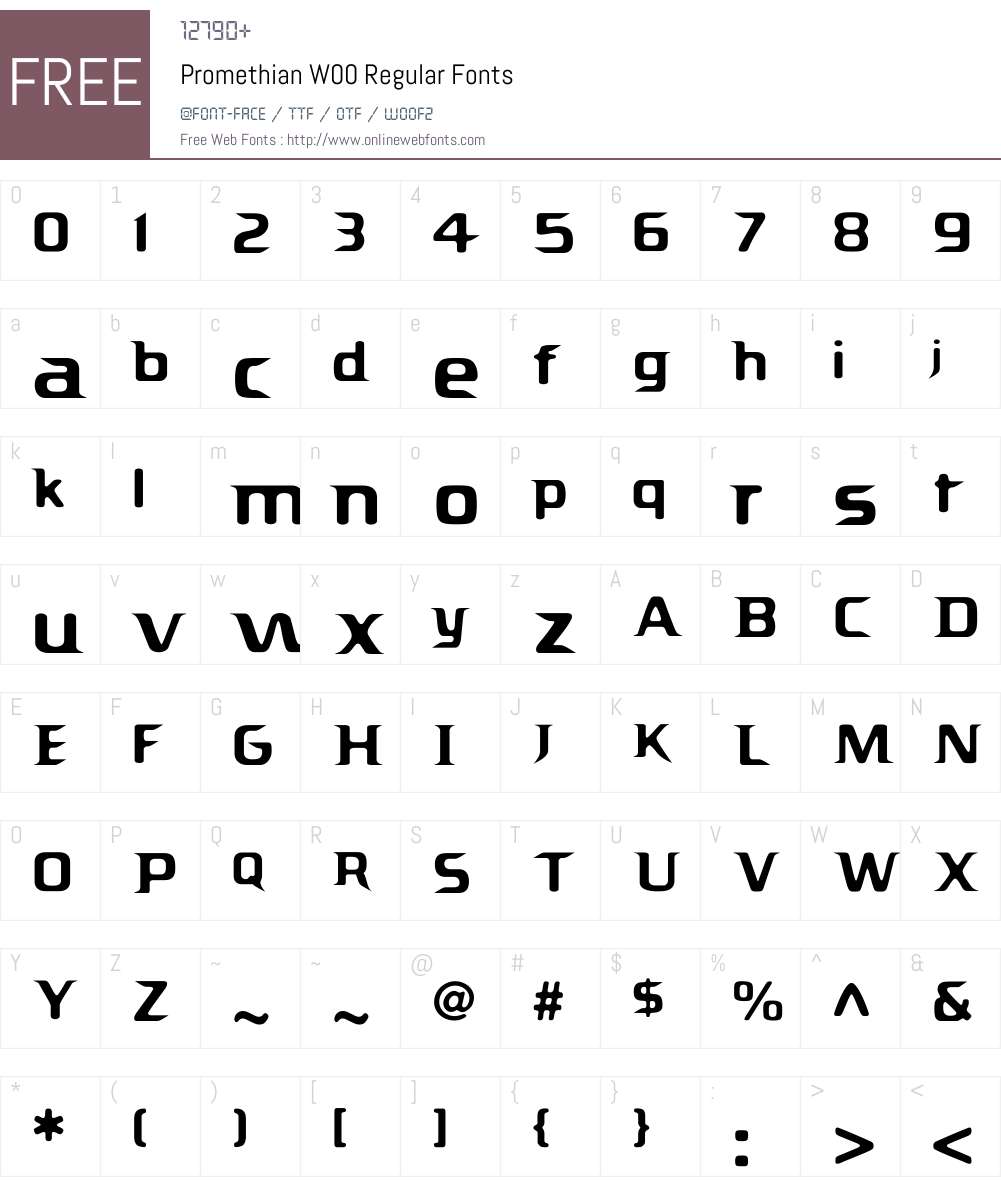 Promethian Regular Font Screenshots
