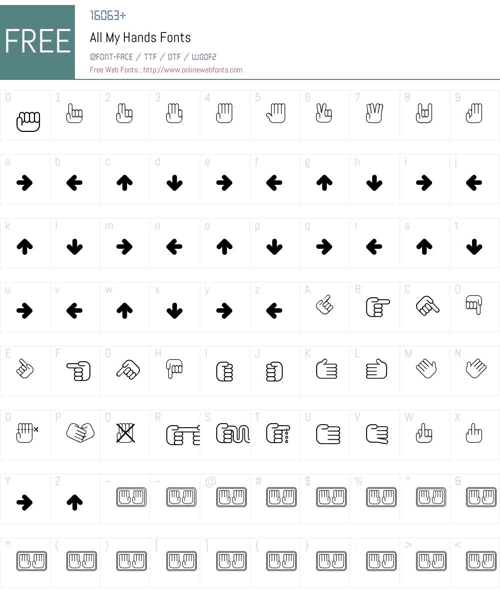 All My Hands Font Screenshots