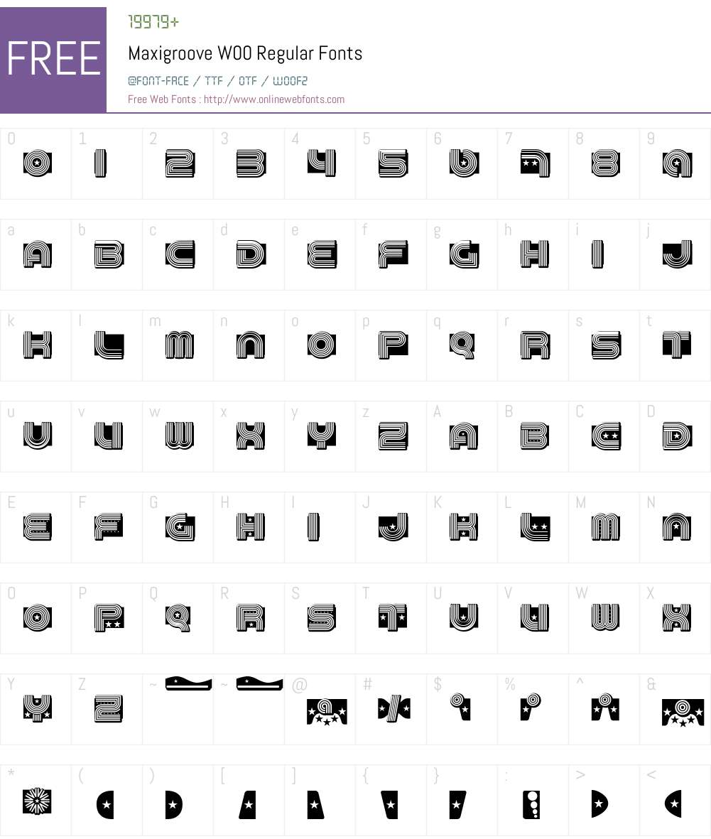 Maxigroove Font Screenshots