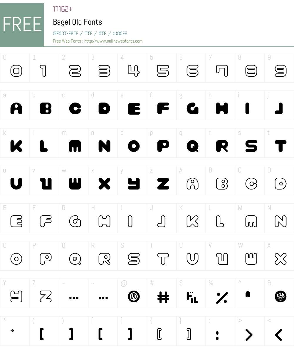 Bagel Old Font Screenshots