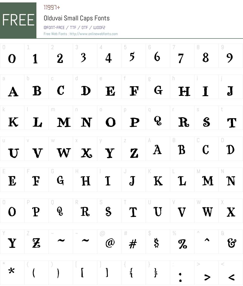 Olduvai Small Caps Font Screenshots