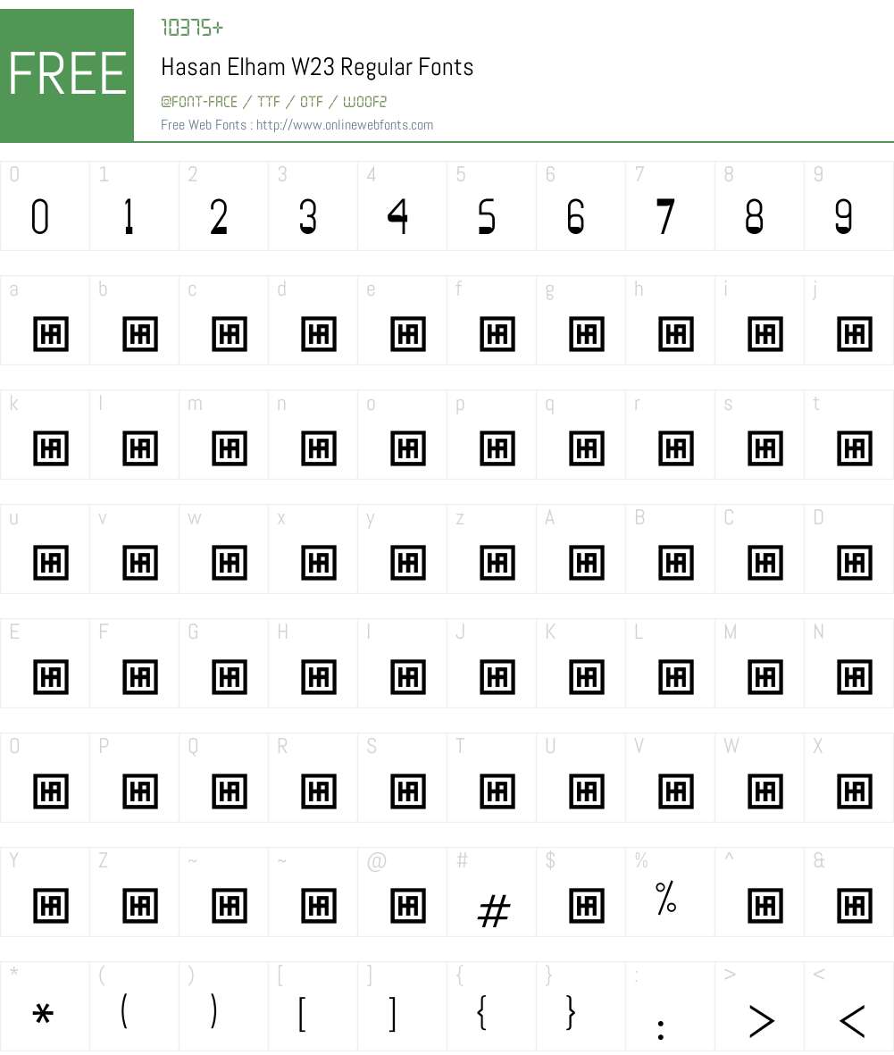 Hasan Elham Font Screenshots