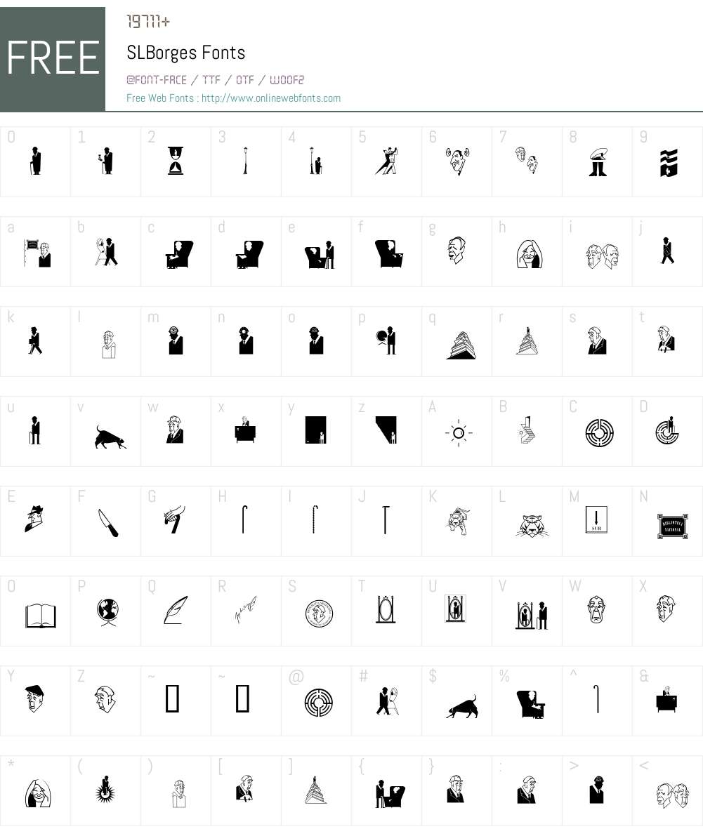 SLBorges Font Screenshots