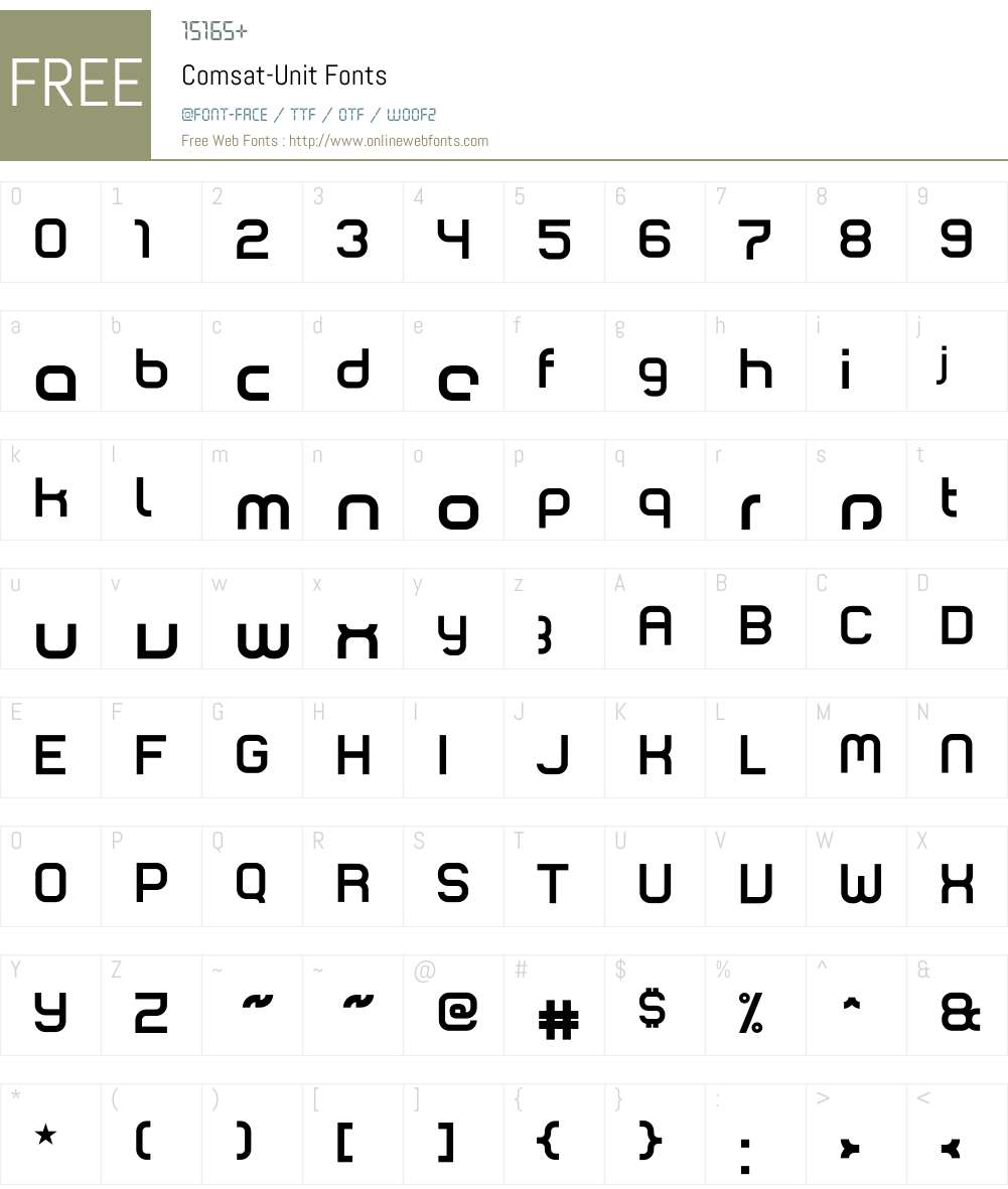 Comsat Font Screenshots