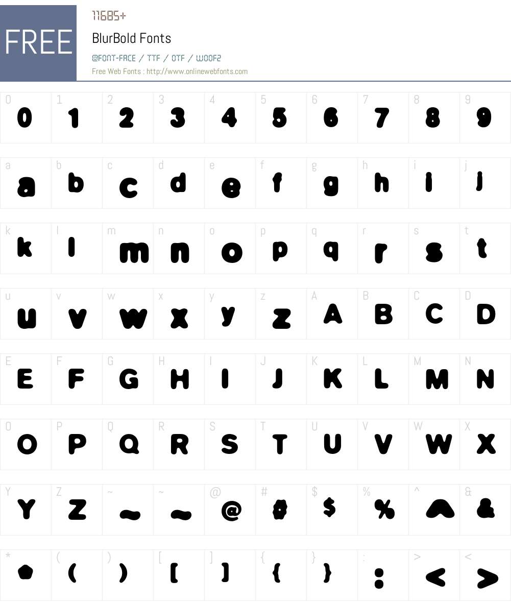 Blur Font Screenshots