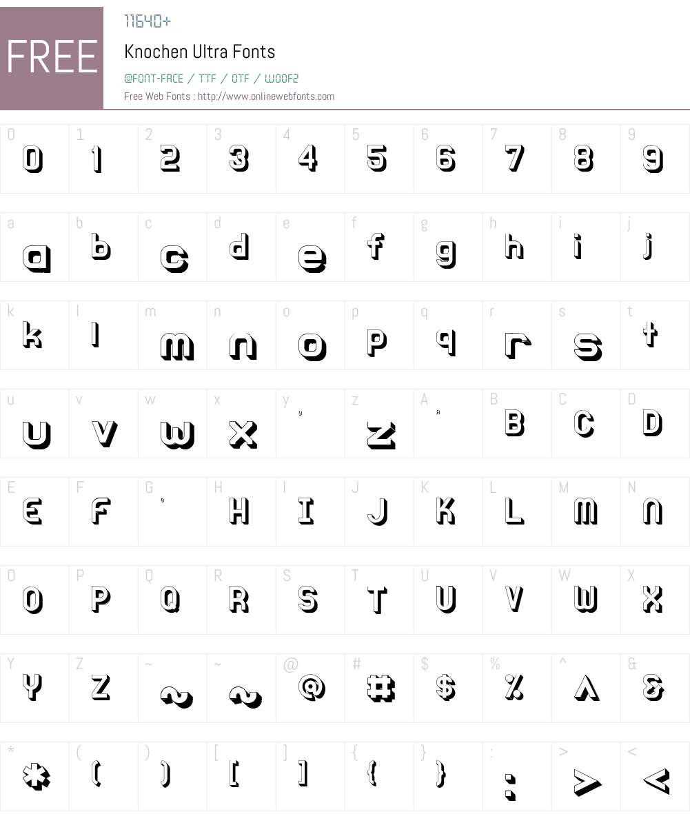 Knochen Font Screenshots