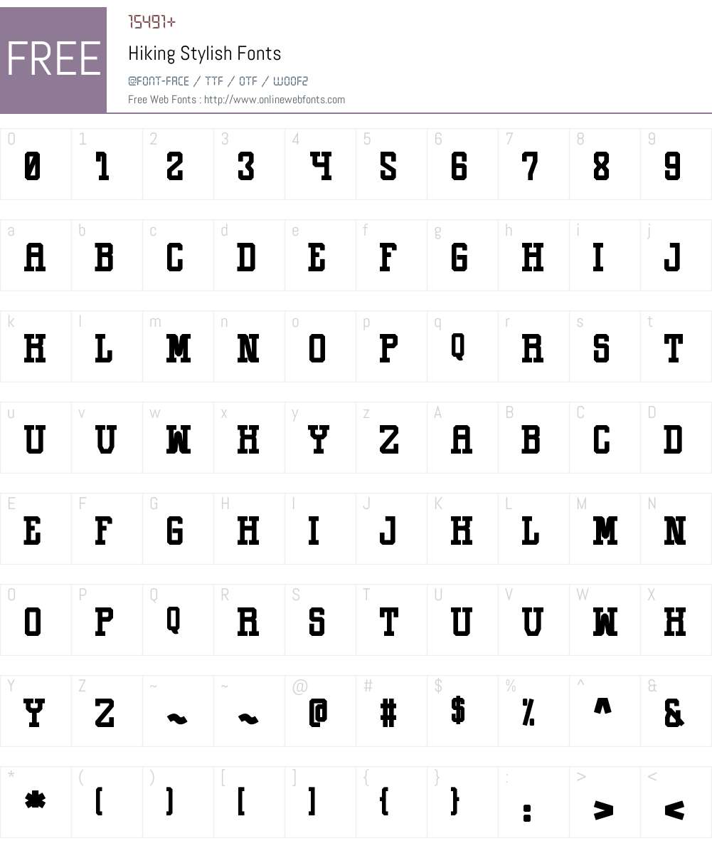 Hiking Stylish 1 Fonts Free Download - OnlineWebFonts.COM