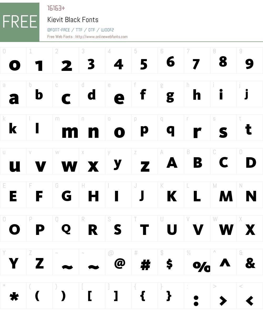 Kievit Font Screenshots