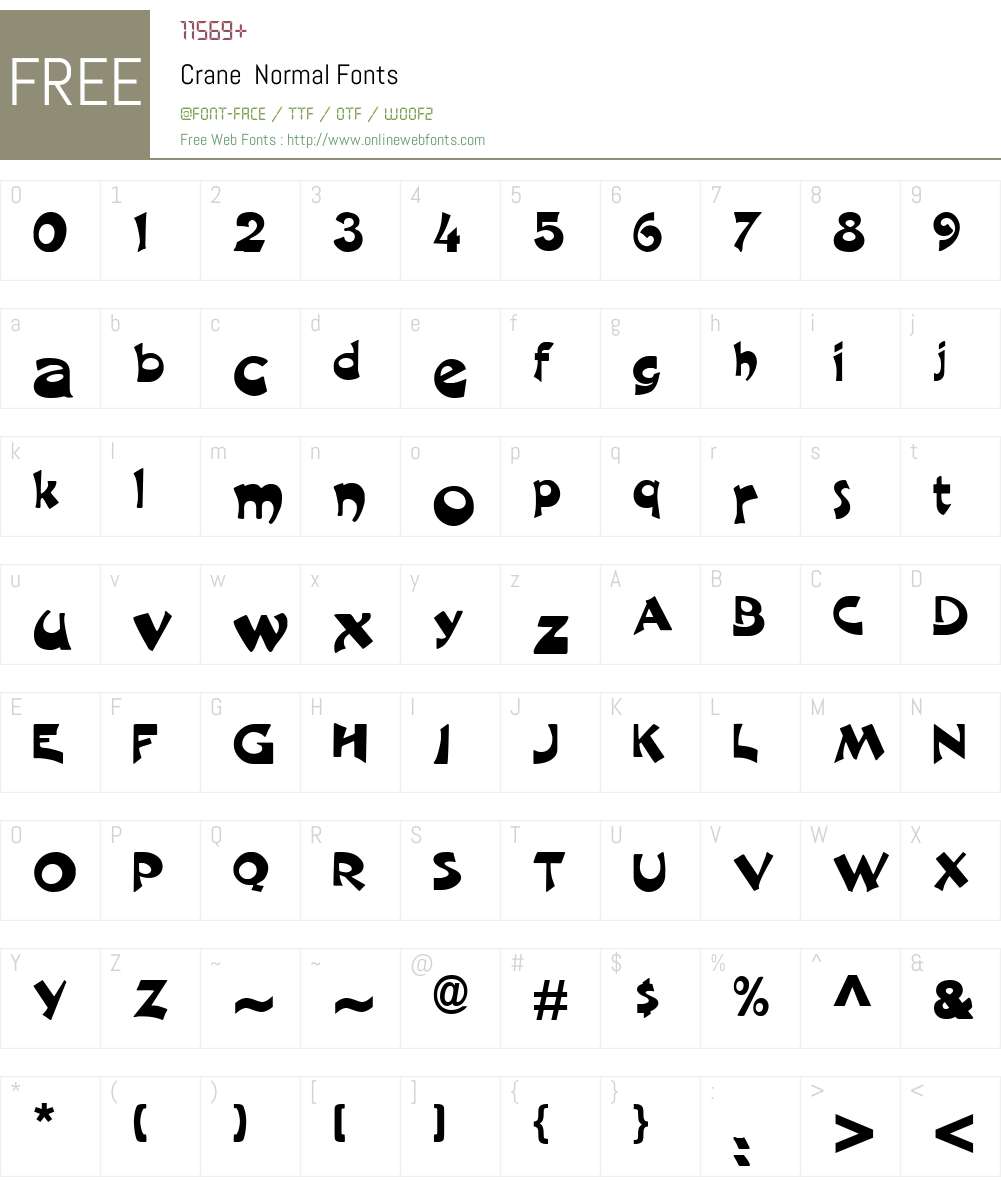 Crane Font Screenshots