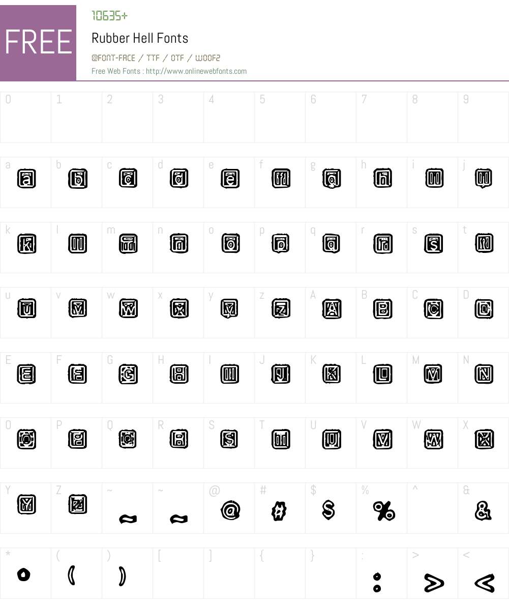 Rubber Hell Font Screenshots