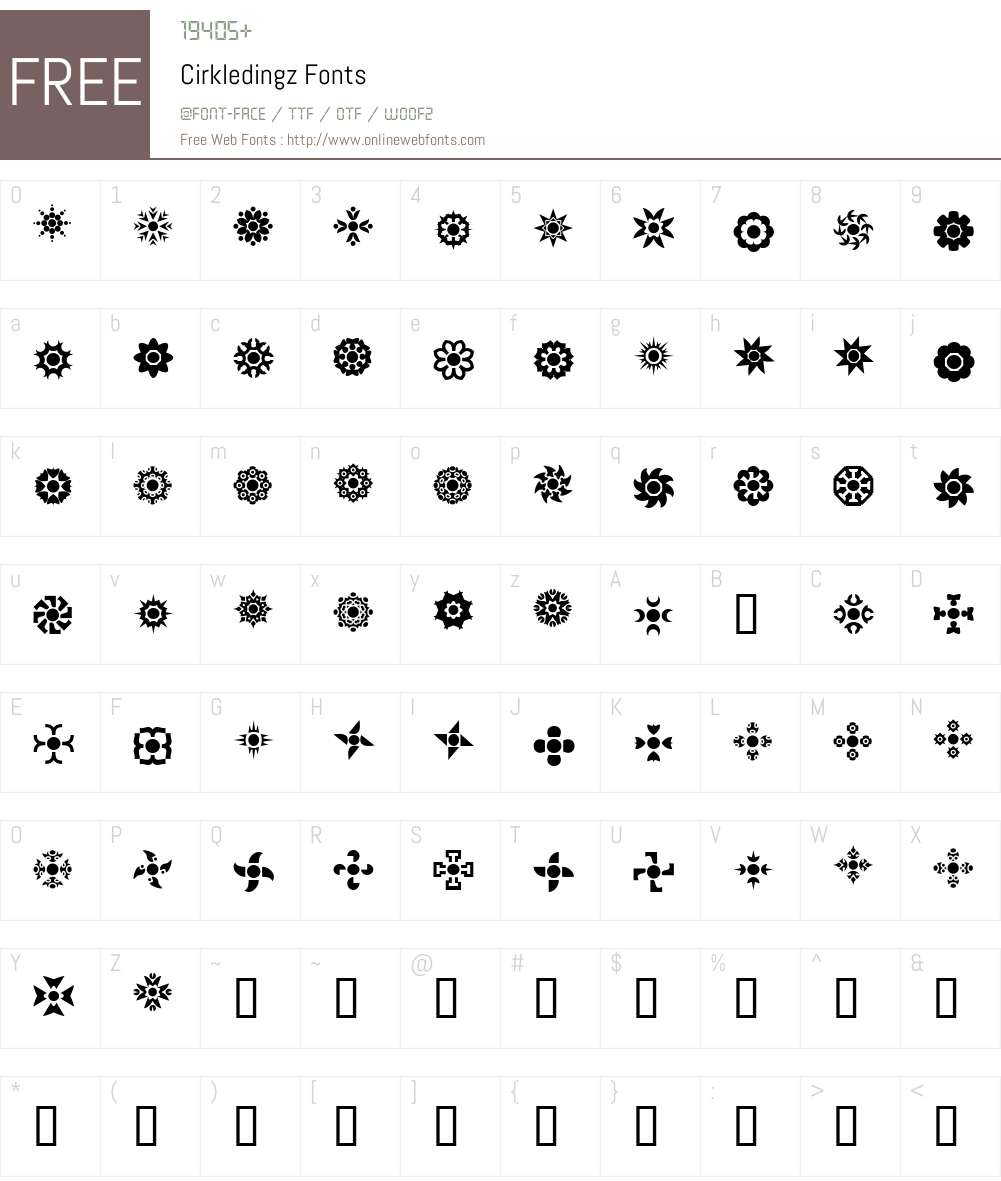 Cirkledingz Font Screenshots