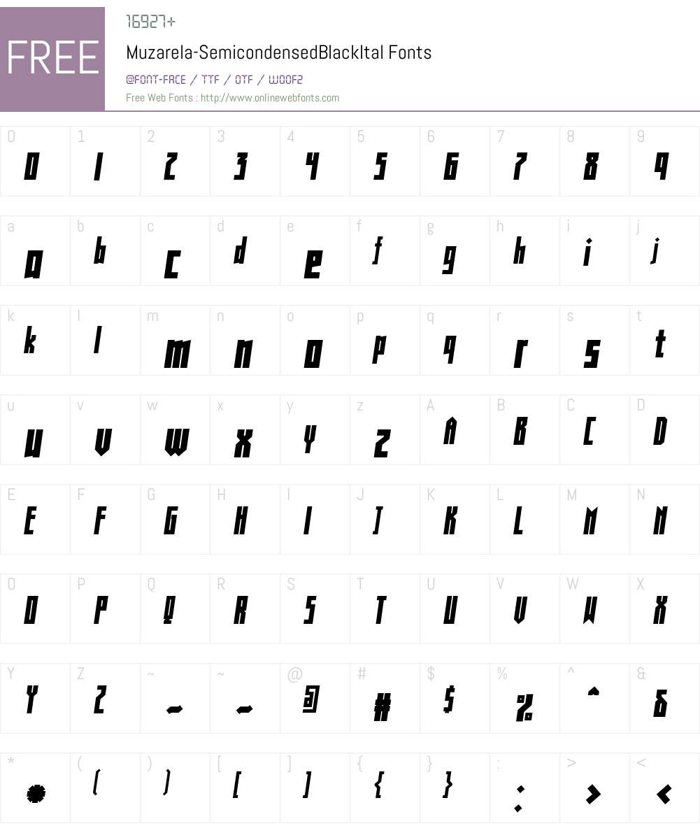 Muzarela 30 Font Screenshots