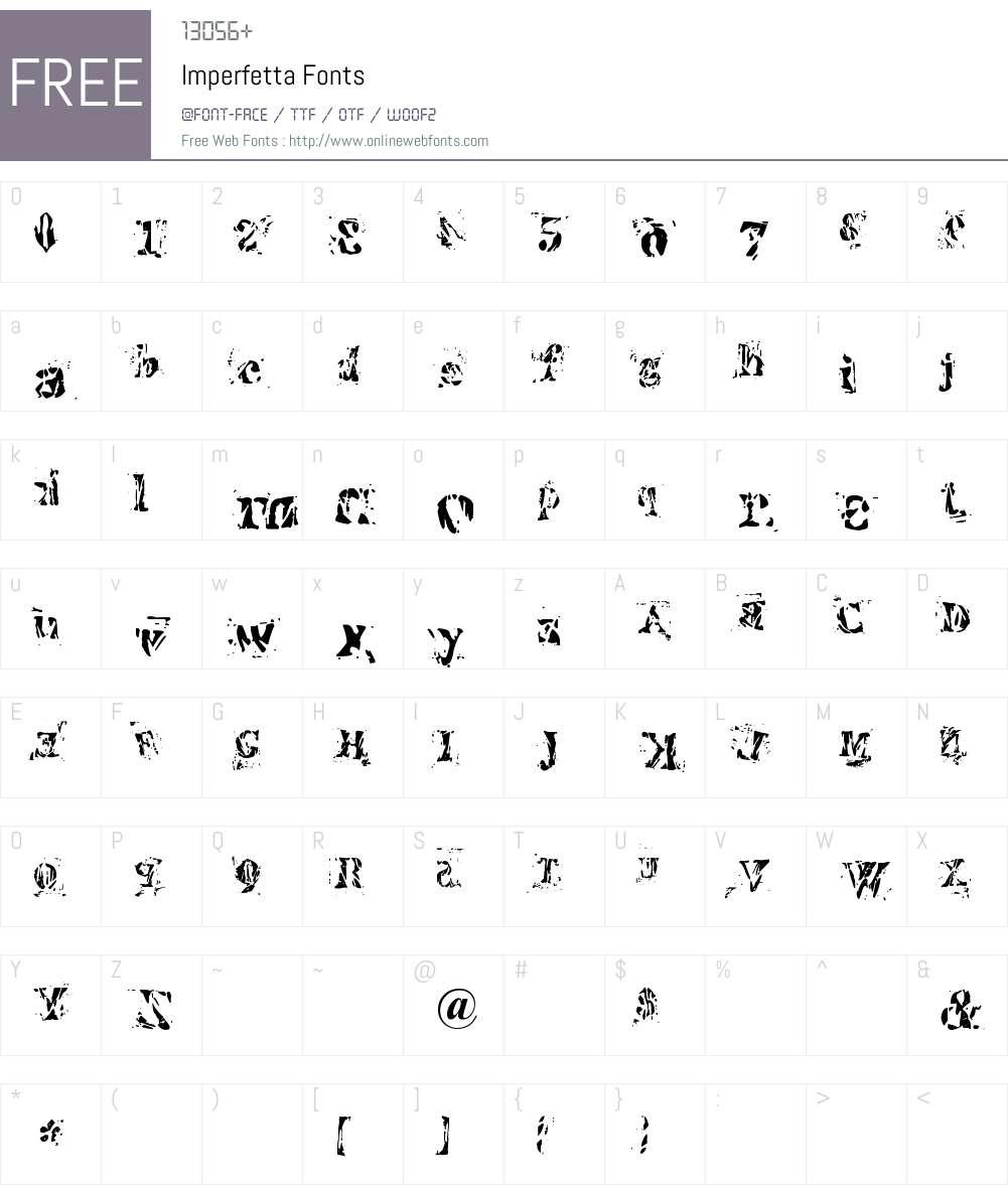 Imperfetta Font Screenshots