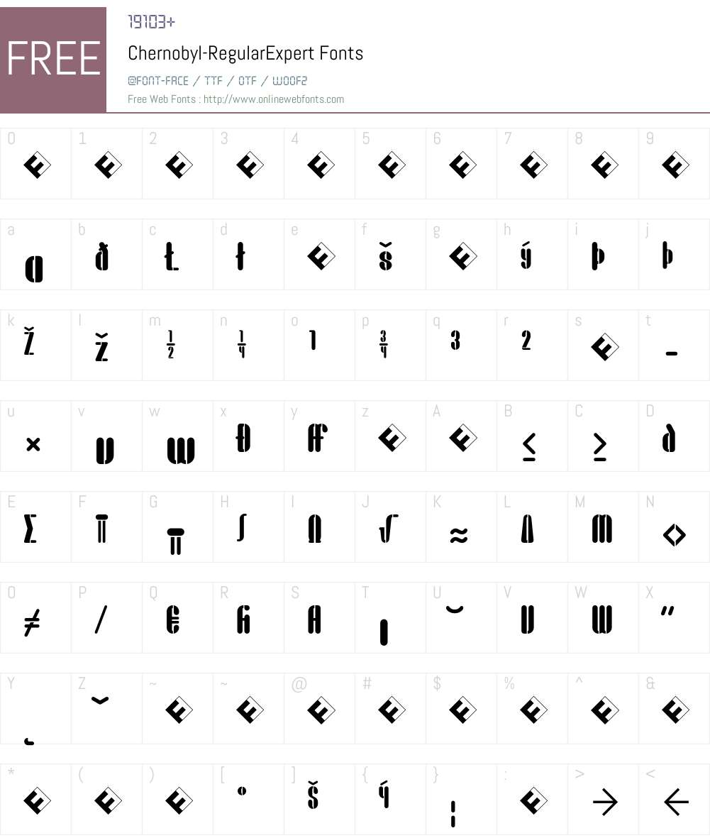 Chernobyl Font Screenshots