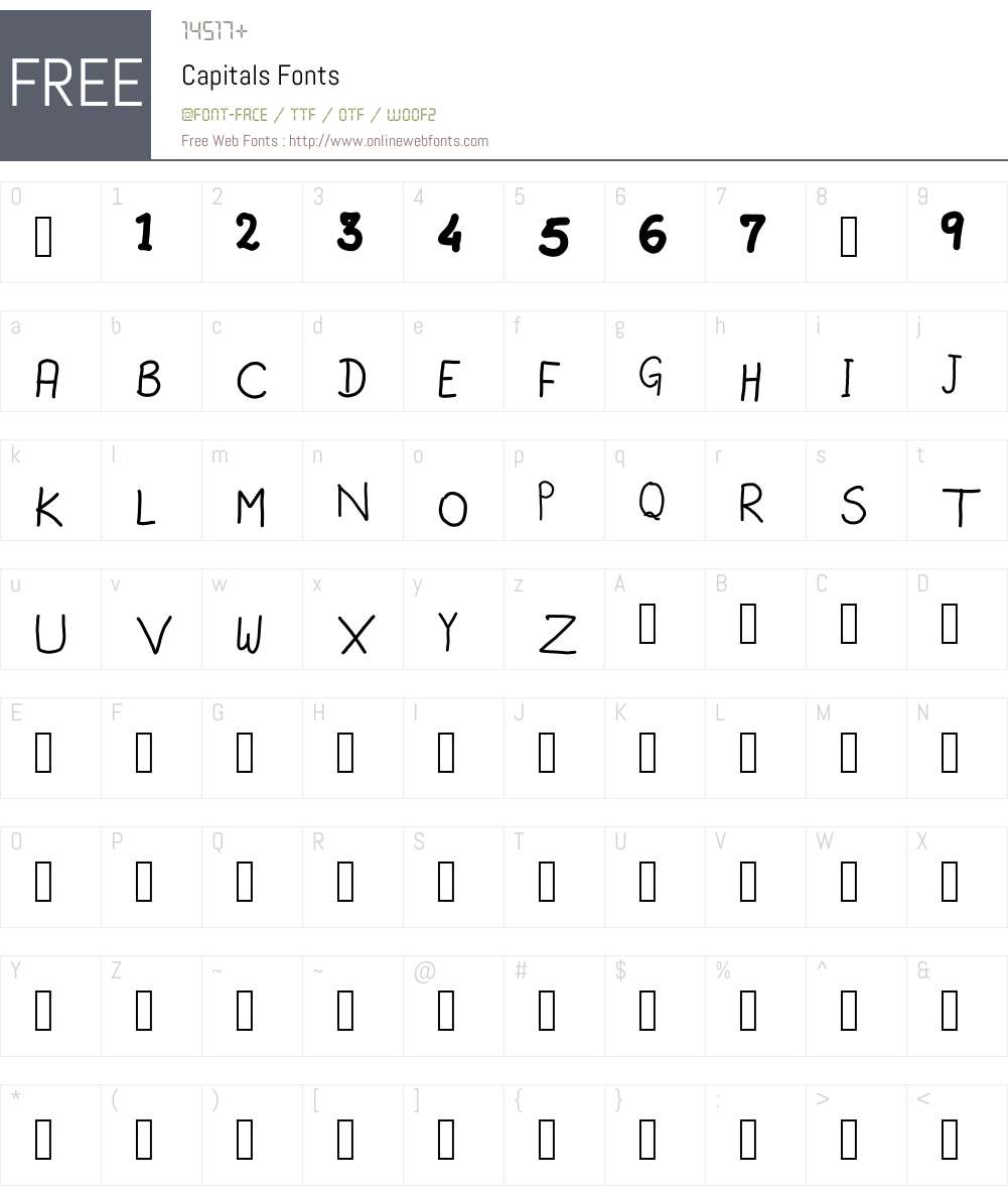Capitals Font Screenshots