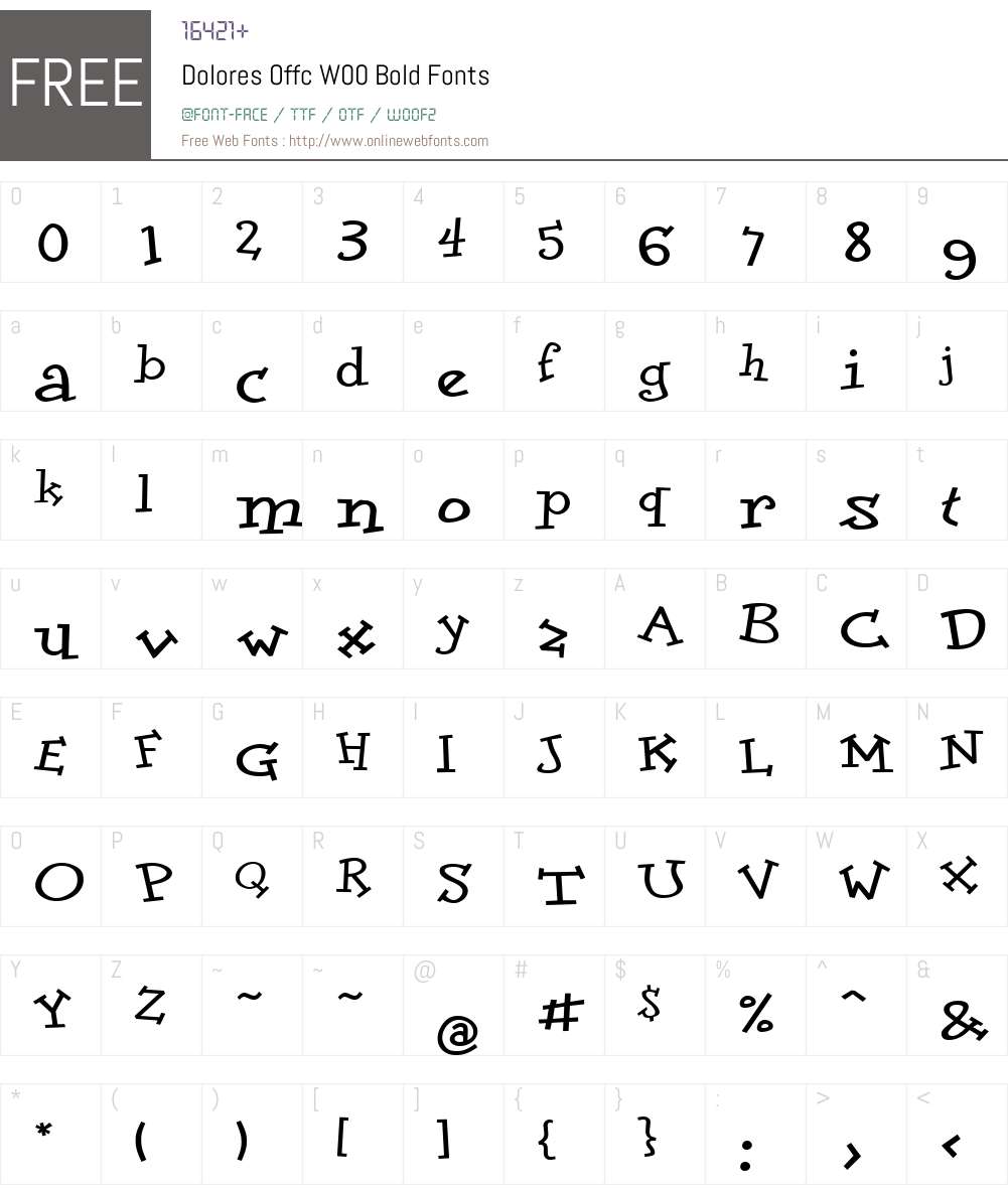 FF Dolores Font Screenshots