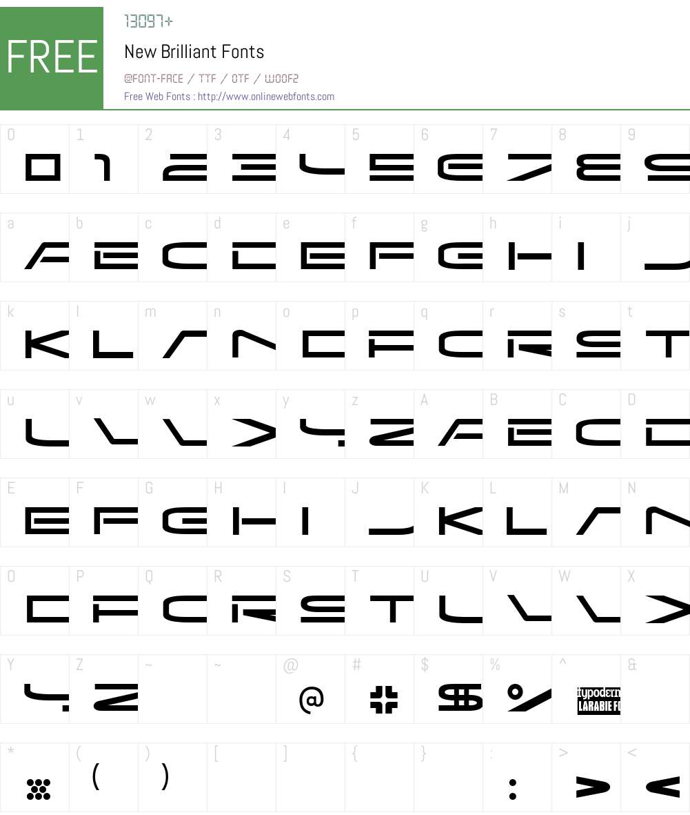 New Brilliant Font Screenshots