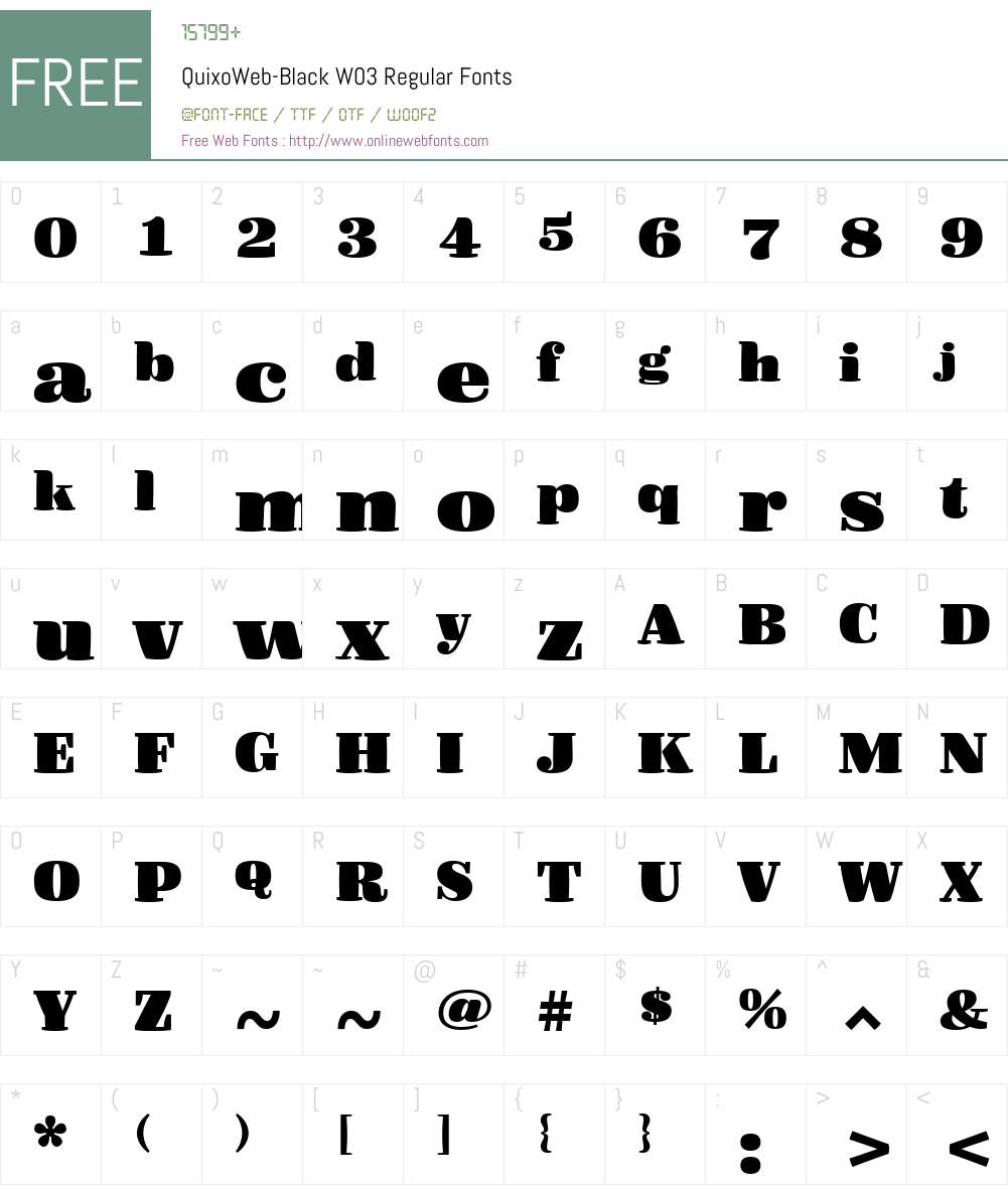 FF Quixo Font Screenshots
