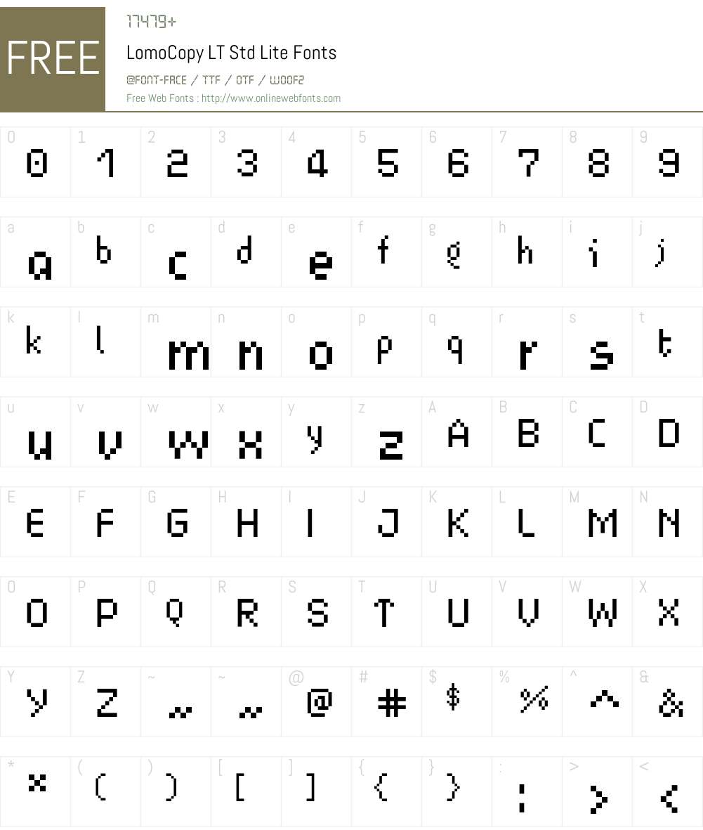 LomoCopy LT Std Lite Font Screenshots