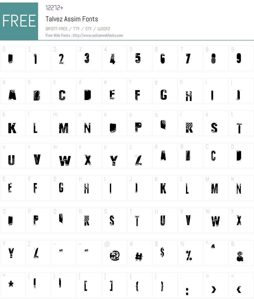 Talvez Assim Font Screenshots