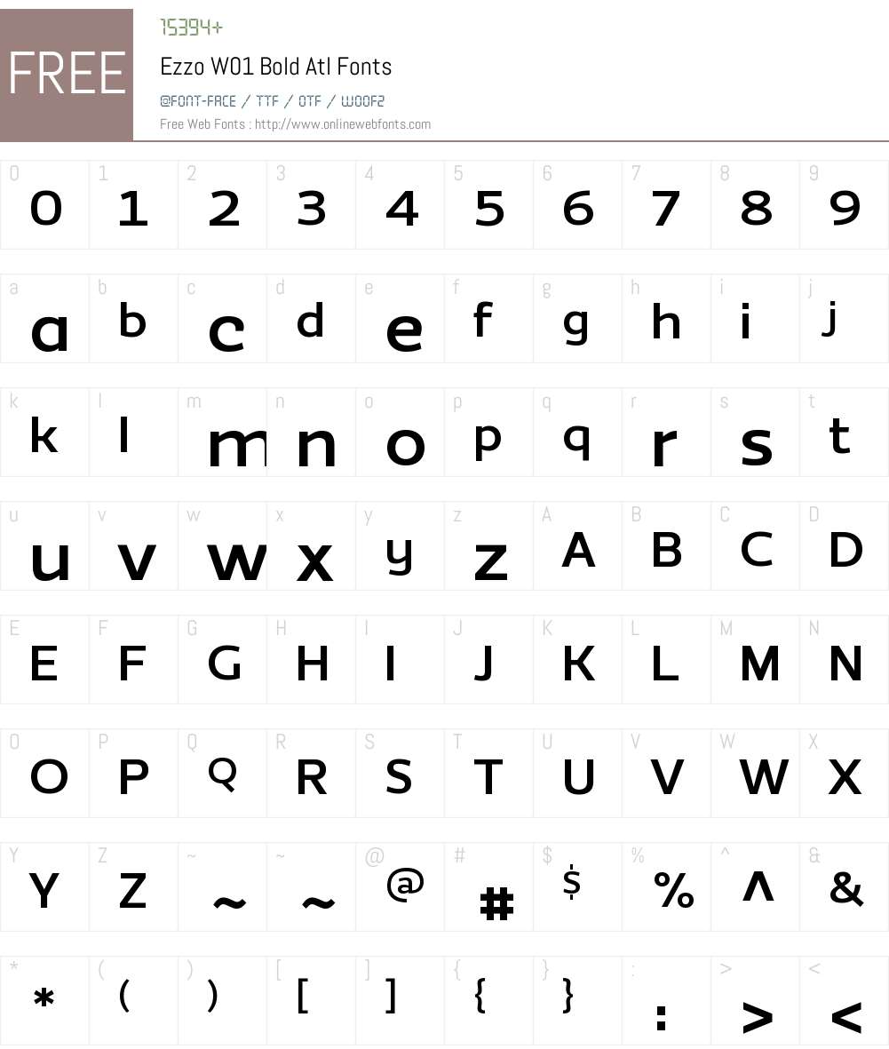 EzzoW01-BoldAtl Font Screenshots