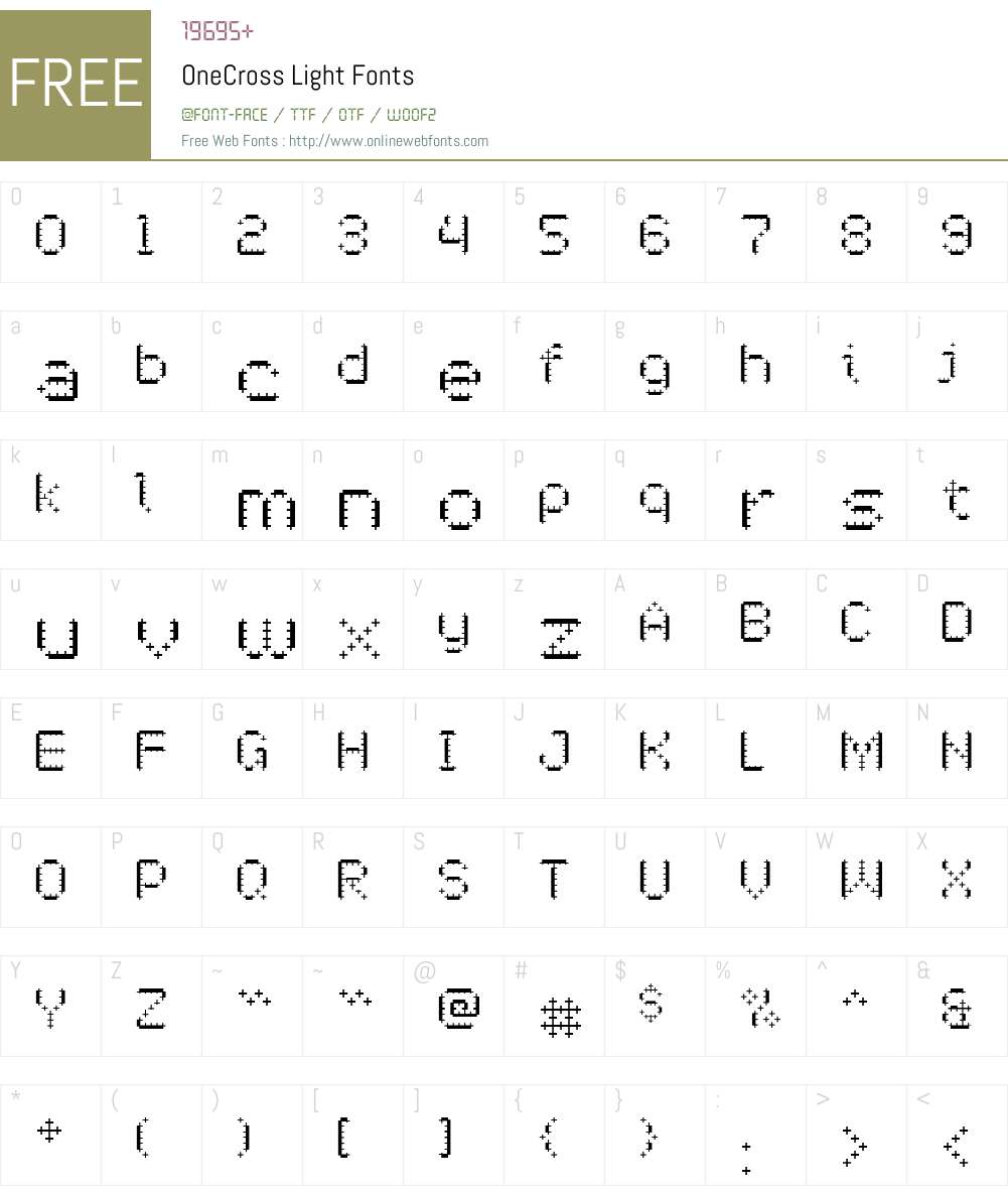 OneCross Font Screenshots