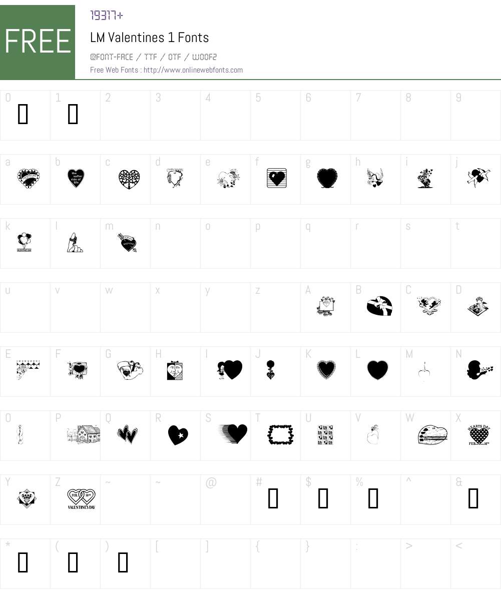 LM Valentines Font Screenshots