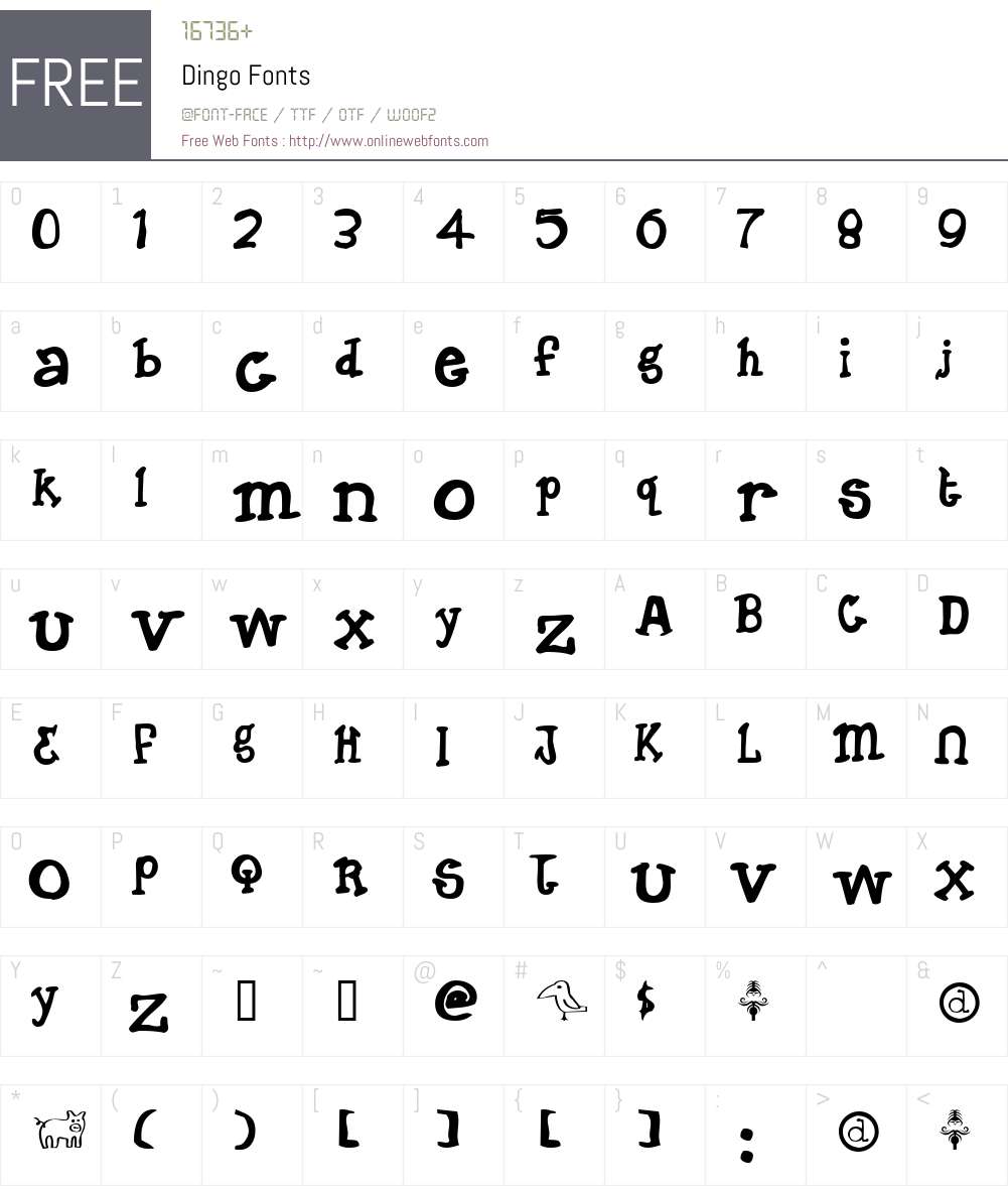Dingo Font Screenshots