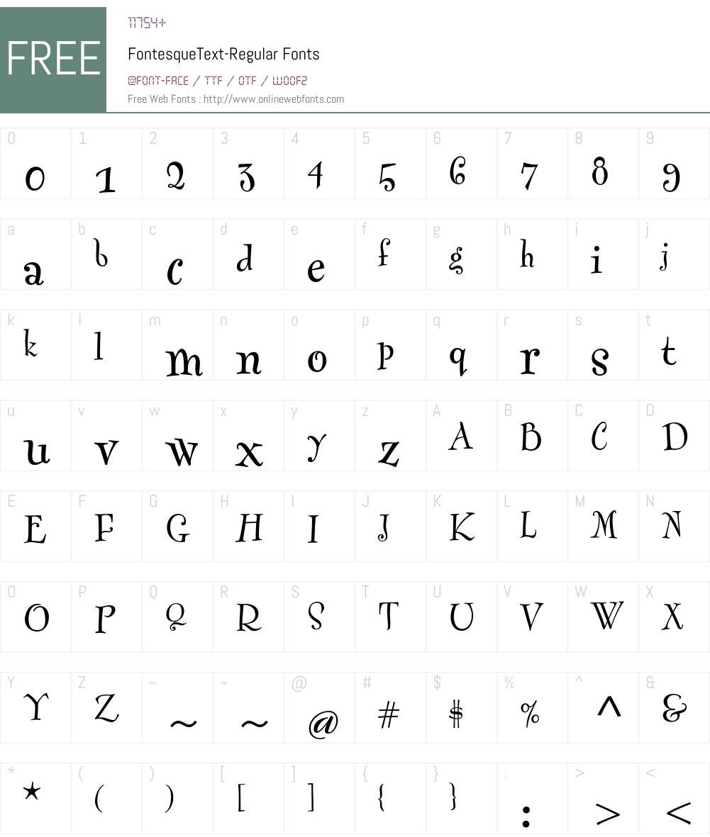 FontesqueText Font Screenshots