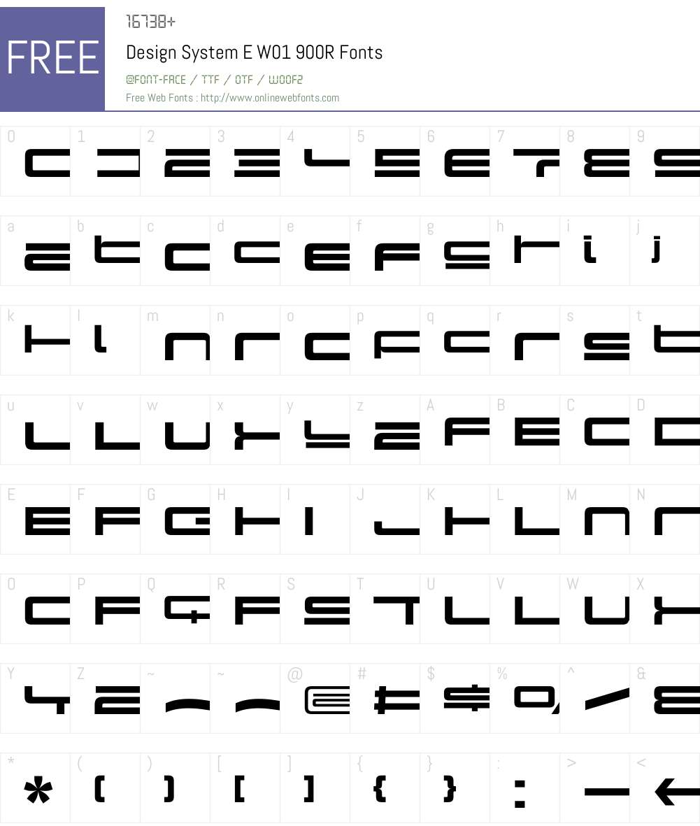DesignSystemEW01-900R Font Screenshots