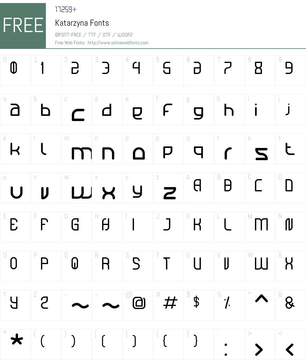 Katarzyna Font Screenshots