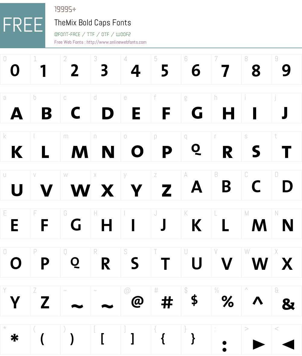 The Mix Bold- Font Screenshots