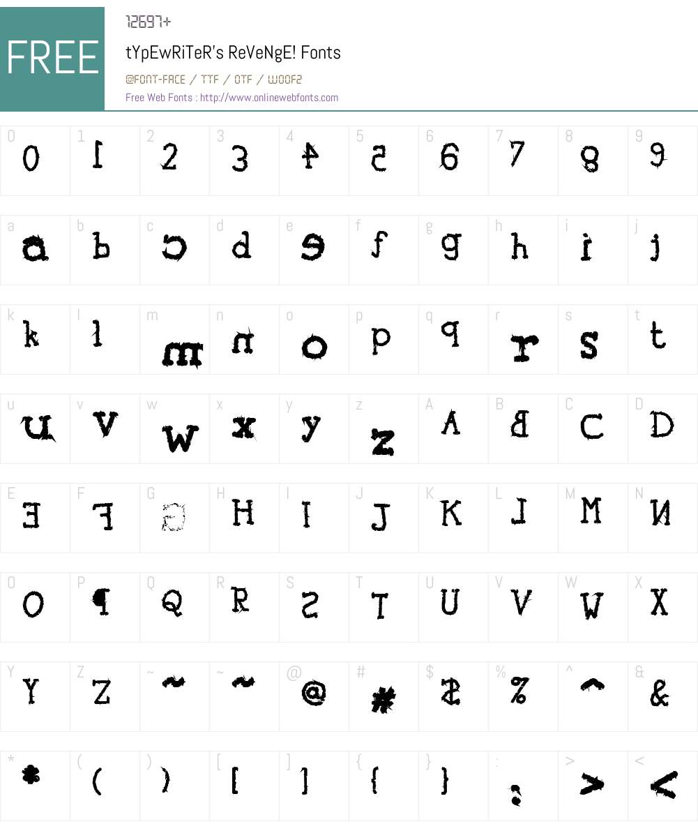 tYpEwRiTeR's ReVeNgE! Font Screenshots