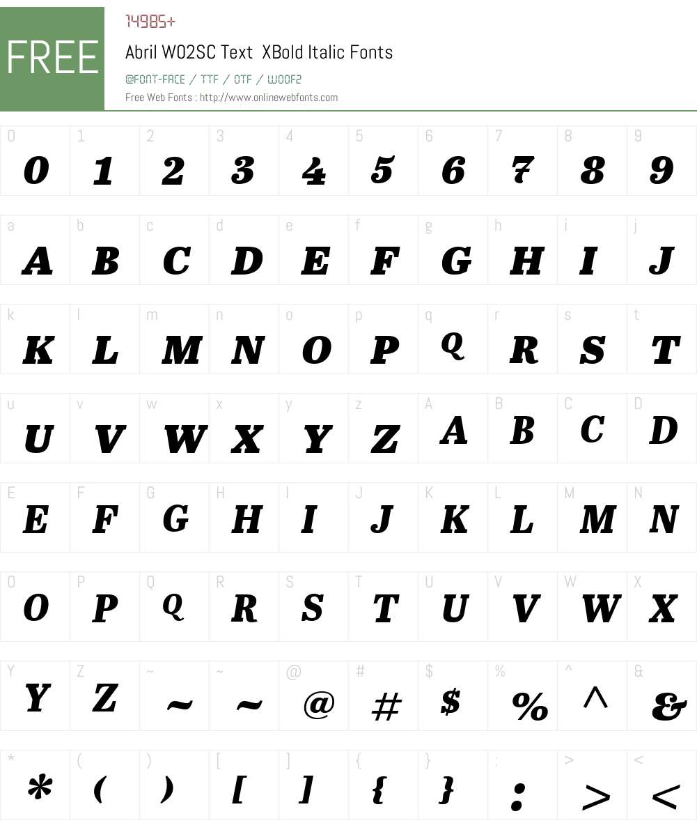 Abril Font Screenshots