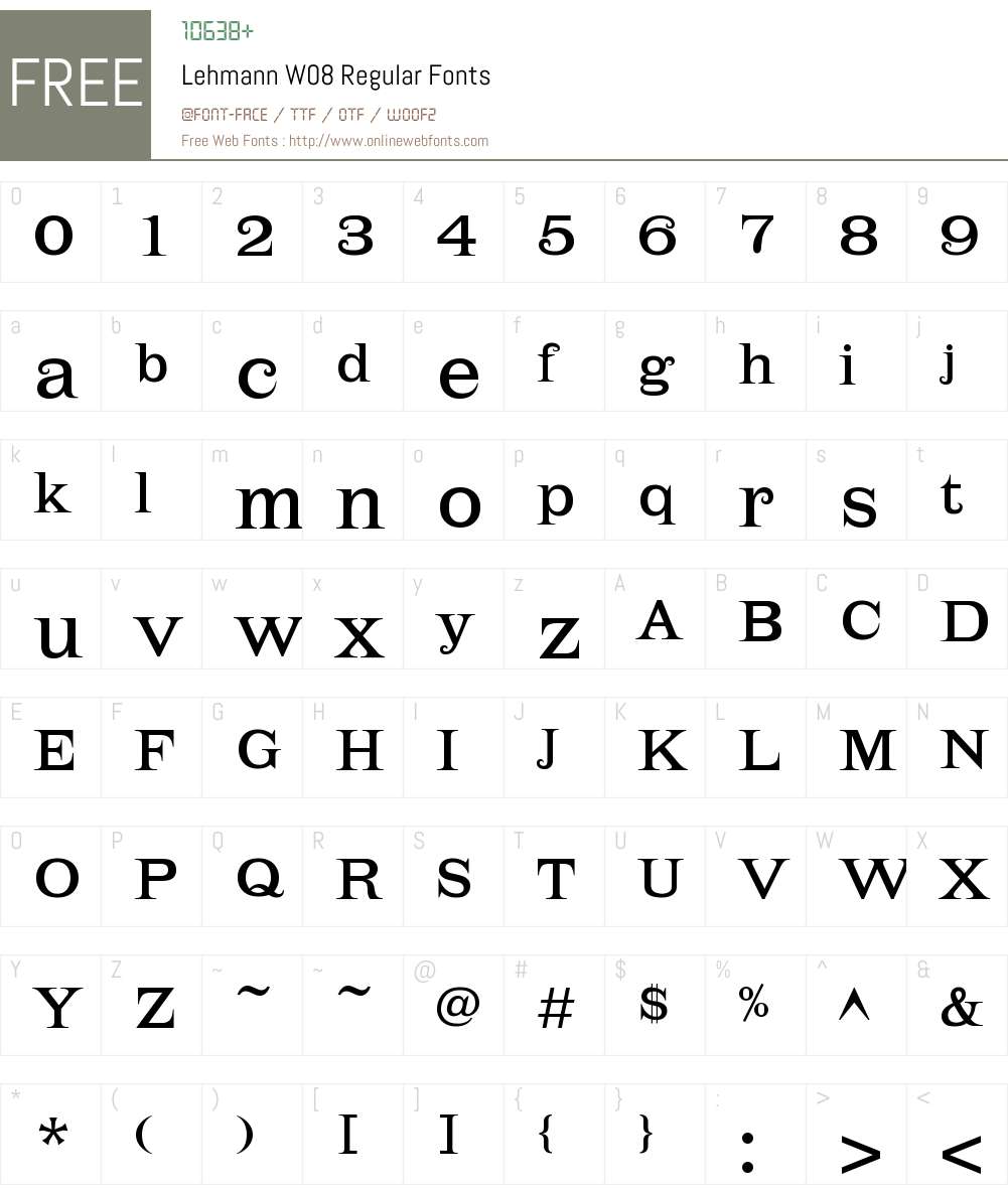 Lehmann Font Screenshots